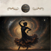 Cosmic Dancer Galaxy Silhouette Decoupage Seidenpapier