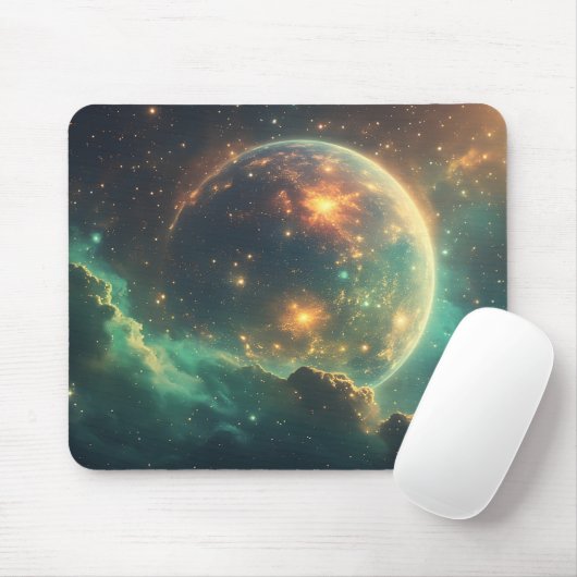 Cosmic Dawn Nebula Design Mousepad (Mit Mouse)