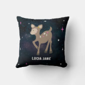 Cosmic Deer Pink Girl Kinderzimmer Kissen (Rückseite)