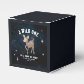 Cosmic Deer Wild One Pink Girl Baby Dusche Geschenkschachtel (Vorderseite)