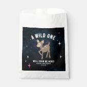 Cosmic Deer Wild One Pink Girl Baby Dusche Geschenktütchen (Vorderseite)