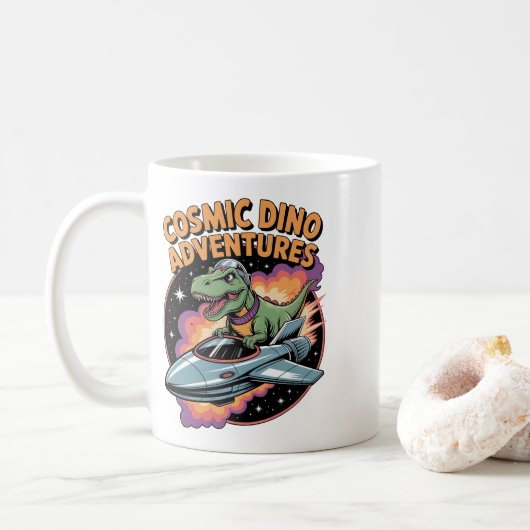 Cosmic Dino Adventures Kaffeetasse (Mit Donut)