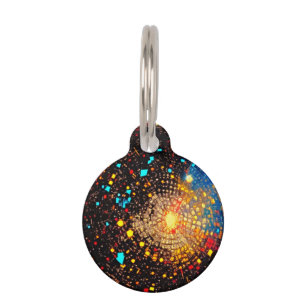 Cosmic Disco Groove Pet Tag - Retro & Vibrann Haustiermarke