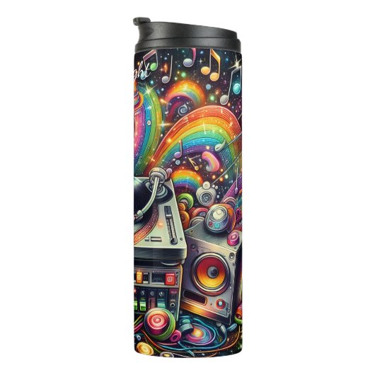 Cosmic DJ Setup Music Extravaganza Thermosbecher (Nach rechts gedreht)
