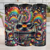 Cosmic DJ Setup Music Extravaganza Thermosbecher