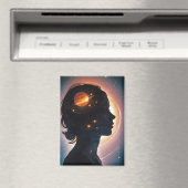 Cosmic Double Exposure Space Infinity Universe Art Magnet (In Situ (Geschirrspüler))