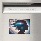 Cosmic Double Exposure Space Infinity Universe Art Magnet (In Situ (Geschirrspüler))