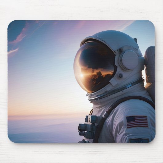 Cosmic Double Exposure Space Infinity Universe Art Mousepad (Vorne)
