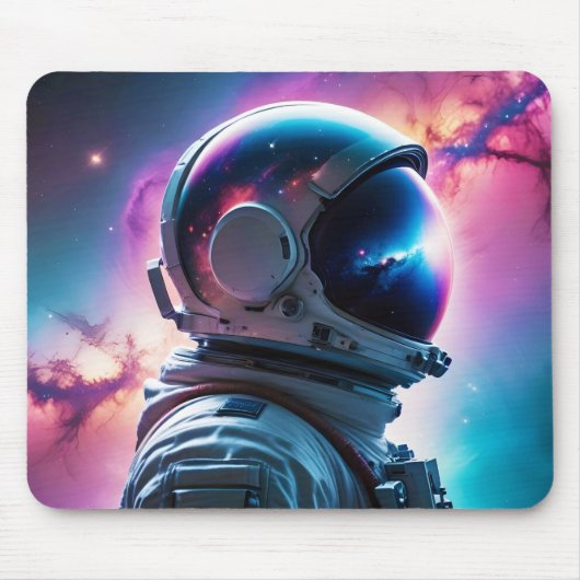 Cosmic Double Exposure Space Infinity Universe Art Mousepad (Vorne)
