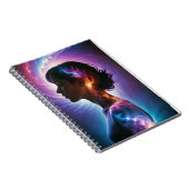 Cosmic Double Exposure Space Infinity Universe Art Notizblock (Rechte Seite)