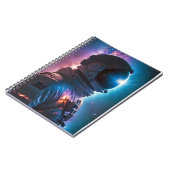 Cosmic Double Exposure Space Infinity Universe Art Notizblock (Linke Seite)