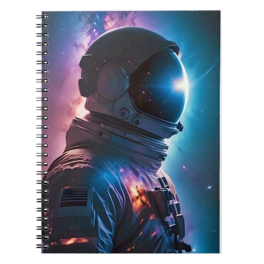 Cosmic Double Exposure Space Infinity Universe Art Notizblock (Vorderseite)