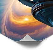 Cosmic Double Exposure Space Infinity Universe Art Poster (Ecke)