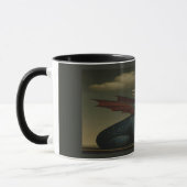 Cosmic Dragon and White Kitten Surreal Art Mug Tasse (Links)