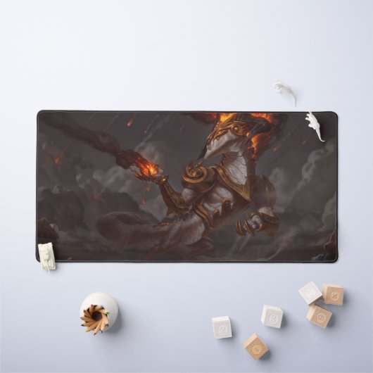 Cosmic Dragon Gaming Desk Mat | Personalisierbar Schreibtischunterlage (Kindertisch)