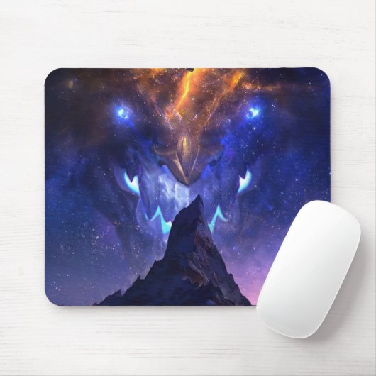 Cosmic Dragon Gaming Mousepad | Personalisierbar (Mit Mouse)