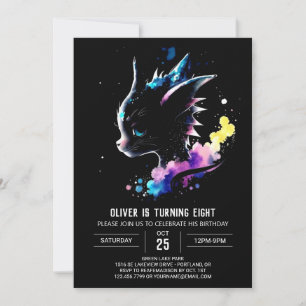 Cosmic Dragon Whimsy Geburtstag Einladung