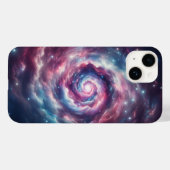 Cosmic Dream Galaxy Nebula Pink and Purple Starry Case-Mate iPhone Hülle (Rückseite (Horizontal))