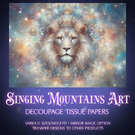 Cosmic Dreamscape Lion King Craft Decoupage Seidenpapier