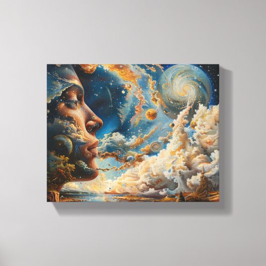 Cosmic Dreamscape Surreal Wall Art Leinwanddruck (Vorderseite)