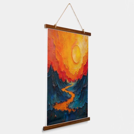 Cosmic Drift — Abstract Gold & Teal Canvas Art Wandteppich Mit Holzrahmen (Gewinkelt)