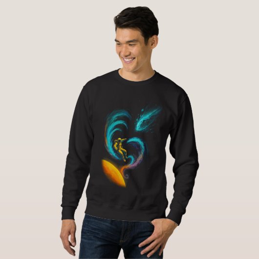 Cosmic Drift: Swirling Nebula Journey Sweatshirt (Vorne ganz)