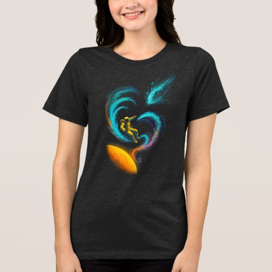 Cosmic Drift: Swirling Nebula Journey Tri-Blend Shirt (Vorderseite)