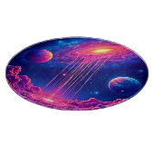Cosmic Drip: Galaxie süße Essenz Schneidebrett (Ecke)