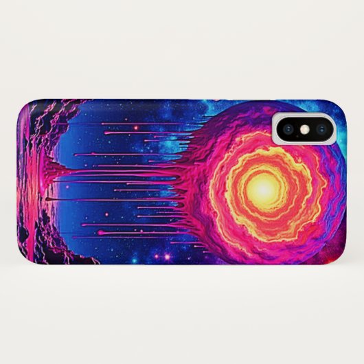 Cosmic Dripping Planet Art Case-Mate iPhone Hülle (Rückseite (Horizontal))