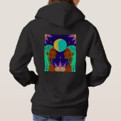 Cosmic Duality: Sun, Moon, and Sisterhood Hoodie (Rückseite)
