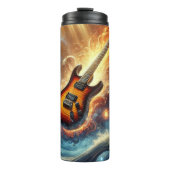 Cosmic Electric Guitar Fire Vortex Thermosbecher (Vorderseite)