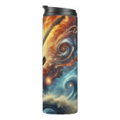 Cosmic Electric Guitar Fire Vortex Thermosbecher (Nach rechts gedreht)