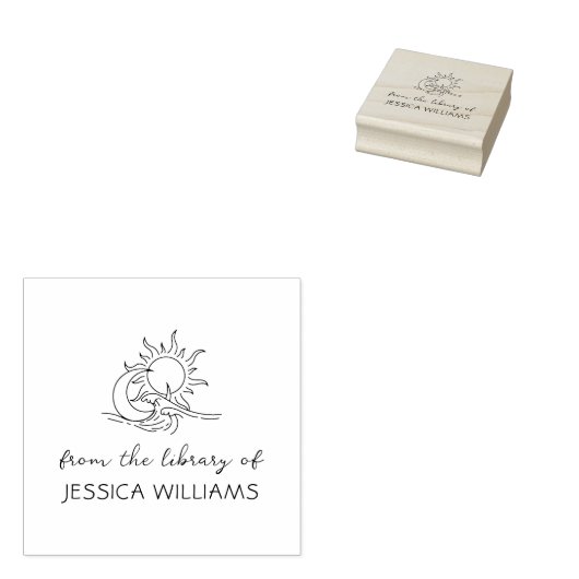 Cosmic Elements Handwritten Custom Library Book Gummistempel (Stempel)