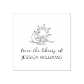 Cosmic Elements Handwritten Custom Library Book Gummistempel (Prägung)