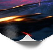 Cosmic Elf Portrait – Neon Fantasy Wall Art Poster (Ecke)