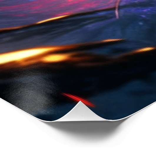 Cosmic Elf Portrait – Neon Fantasy Wall Art Poster (Ecke)