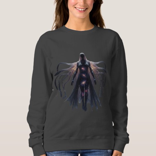 Cosmic Enigma Jumper: Gothic Spooky Ästhetik Sweatshirt (Vorderseite)