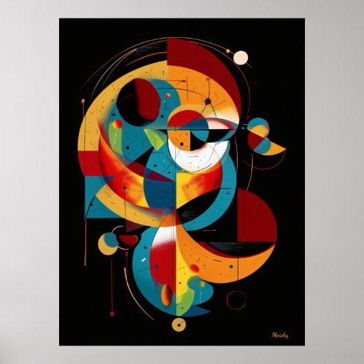 Cosmic Evolution – Abstract Geometry in Motion Poster (Vorne)