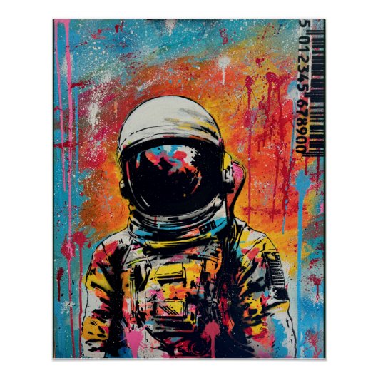 Cosmic Explorer #2 Pop Art Glossy Poster (Vorderseite)