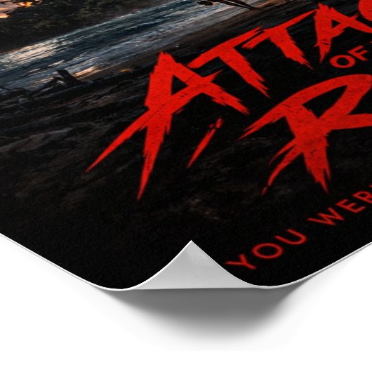 Cosmic Eye – Night Beach Creature Horror Poster (Ecke)