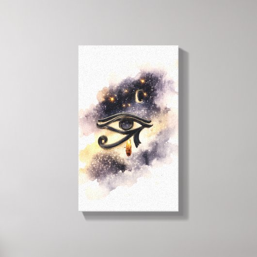Cosmic Eye of Horus Ancient Egyptian Symbol Leinwanddruck (Vorderseite)