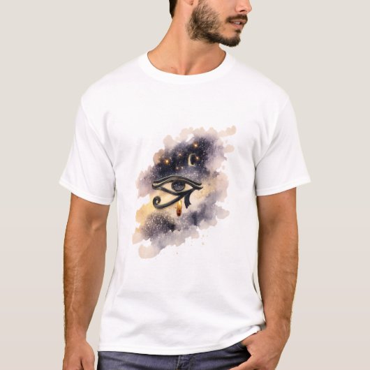 Cosmic Eye of Horus Ancient Egyptian Symbol T-Shirt (Vorderseite)