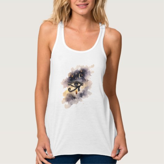Cosmic Eye of Horus Ancient Egyptian Symbol Tank Top (Vorderseite)