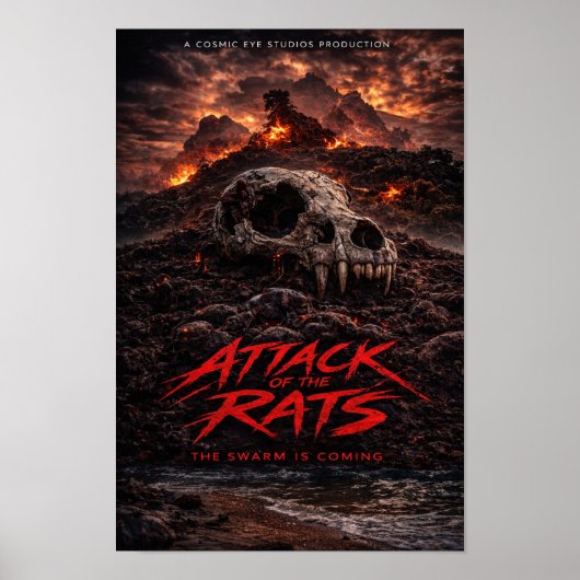 Cosmic Eye – Schädel-Landschaft-Horrorposter Poster (Vorne)