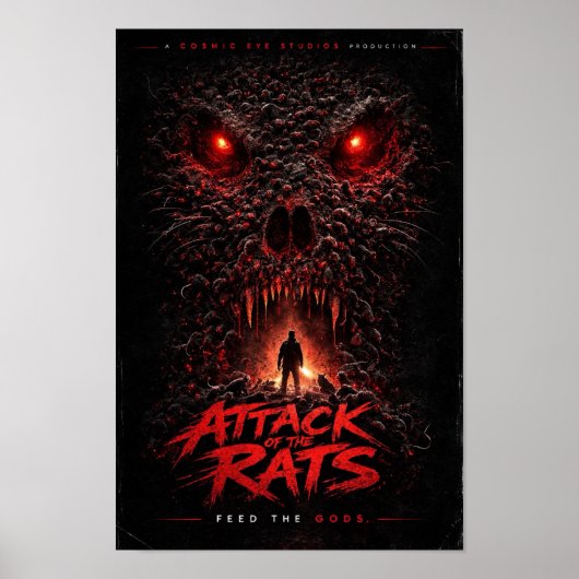 Cosmic Eye – Skull Swarm Horror Poster (Vorne)