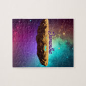 Cosmic farbiges Universum Floating Asteroid Name Puzzle (Horizontal)