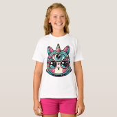 "Cosmic Feline Fantasy" T-Shirt (Vorne ganz)