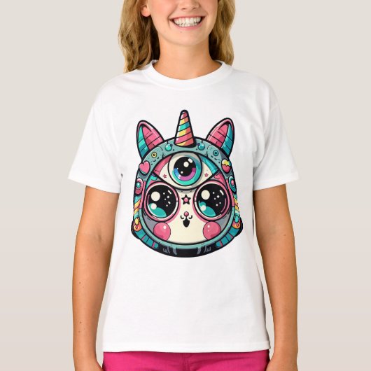 "Cosmic Feline Fantasy" T-Shirt (Vorderseite)