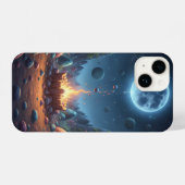 Cosmic Fire & Magic Moon Fantasy Art Phone Case iPhone Hülle (Rückseite (Horizontal))
