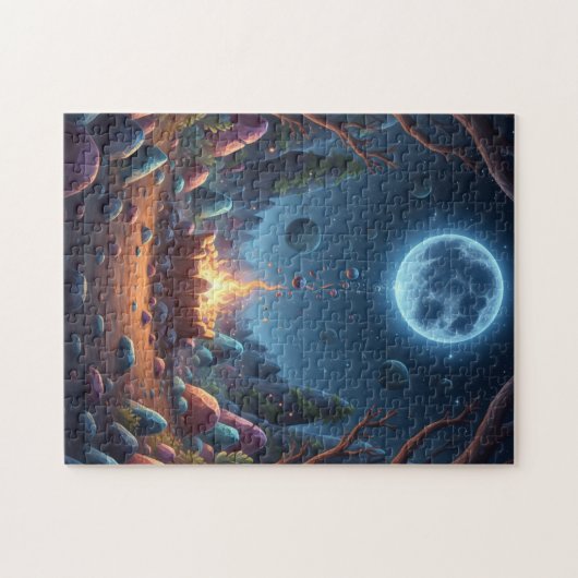 Cosmic Fire Magic Night Campfire Puzzle - Fantasy  (Horizontal)